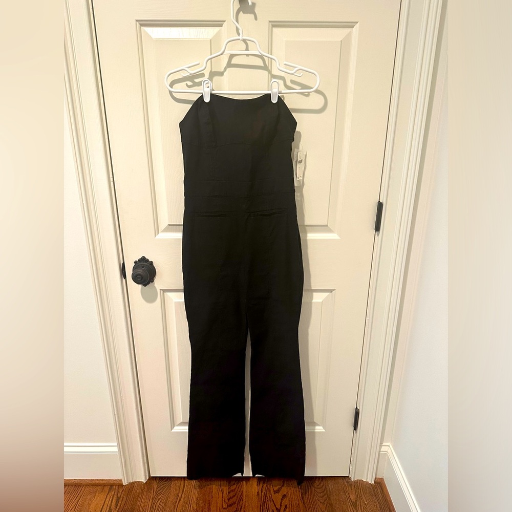 Maeve black strapless jumpsuit. NWT. Size 4